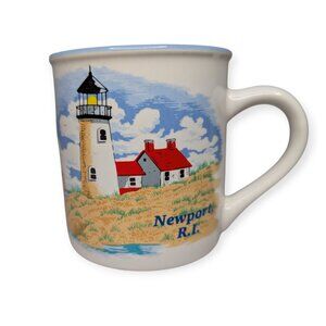 Cape Shore Vintage New Port Rhode Island Sailing Nautical Lighthouse Mug